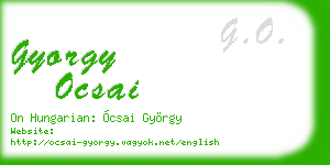 gyorgy ocsai business card